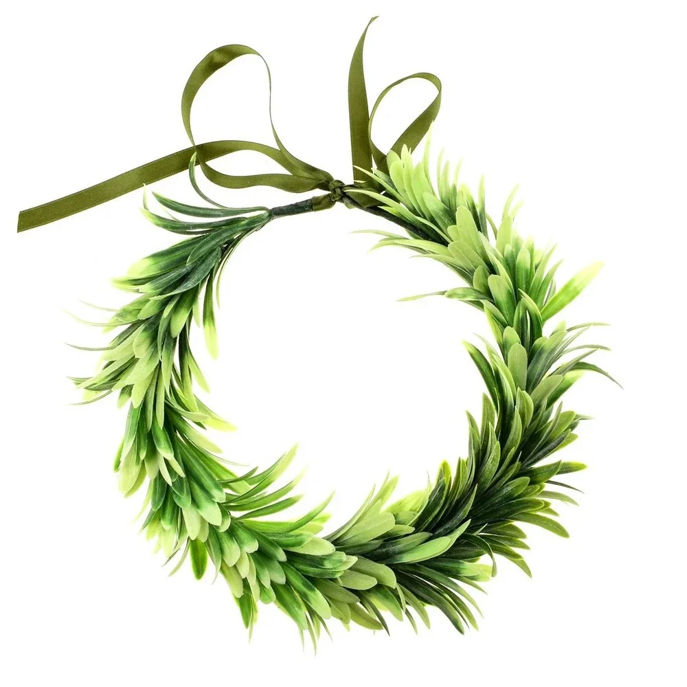 DreamLily Green Greek Leaf Crown Bridal Headpiece - NWT